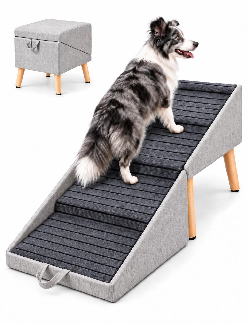 Dog Ramp and Pet Stairs 19" H H866588