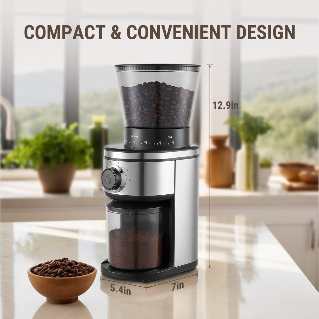 Electric Conical Burr Coffee Grinder with 30 Grind Settings Q7091