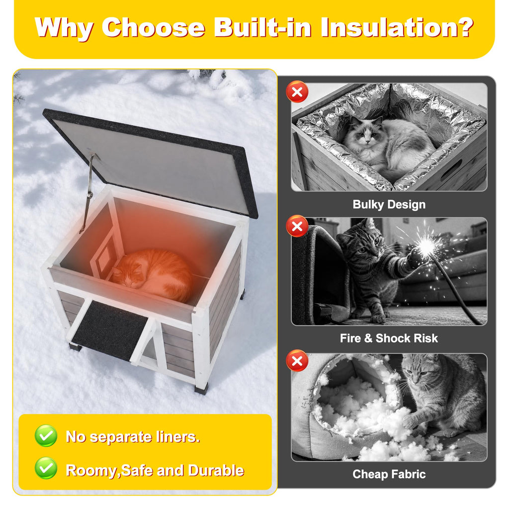 Insulated Outdoor Cat House T903