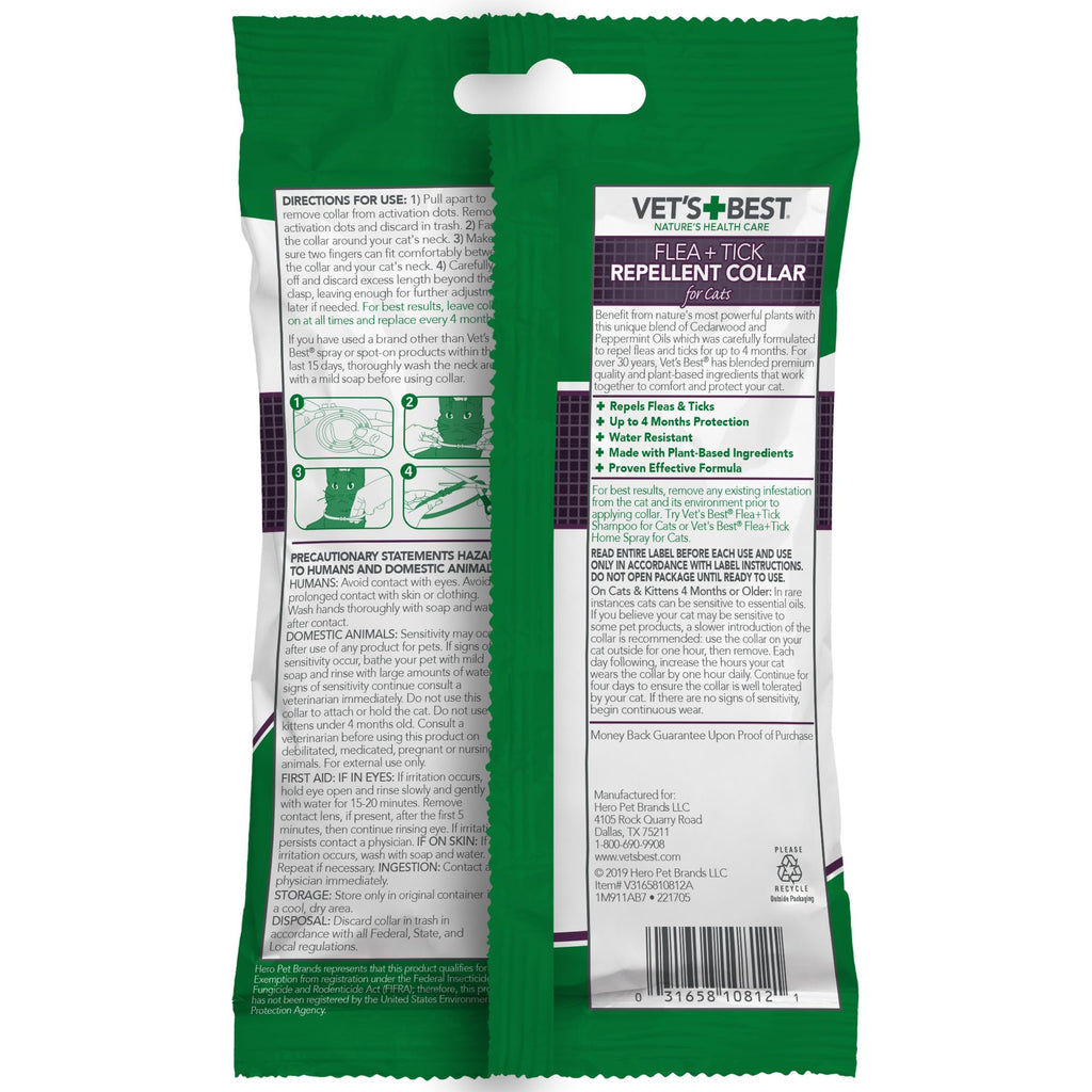 Adjustable Flea & Tick Repellent Cat Collar Q549611