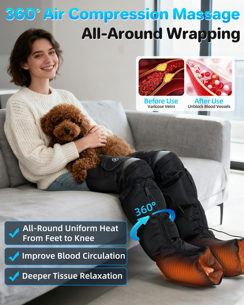 Leg Massager with Heat Y101