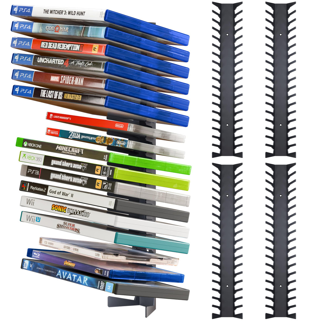 Metal Wall Mounted Video Game Storage Shelves 4-Pack U539