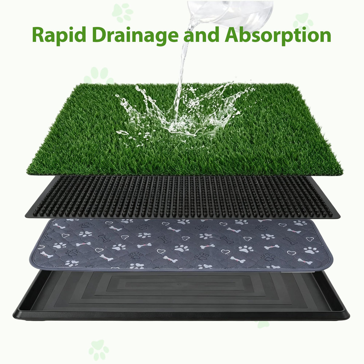 Dog Grass Pad with Tray 30"x20" K685388