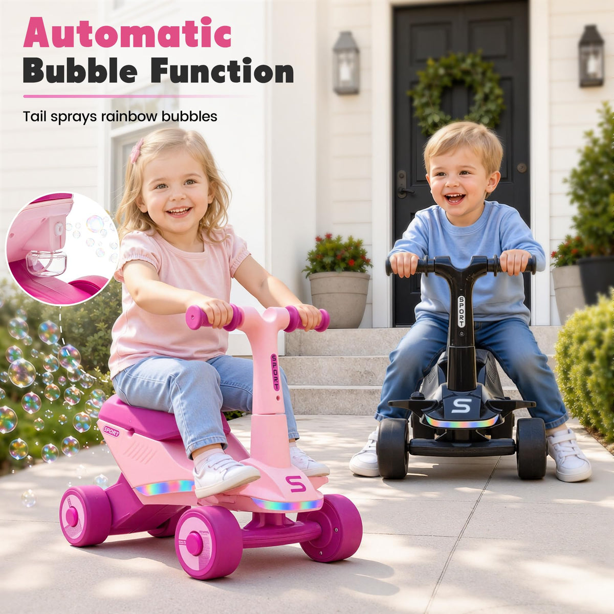 Electric Baby Balance Bike with Bubble Machine K612712