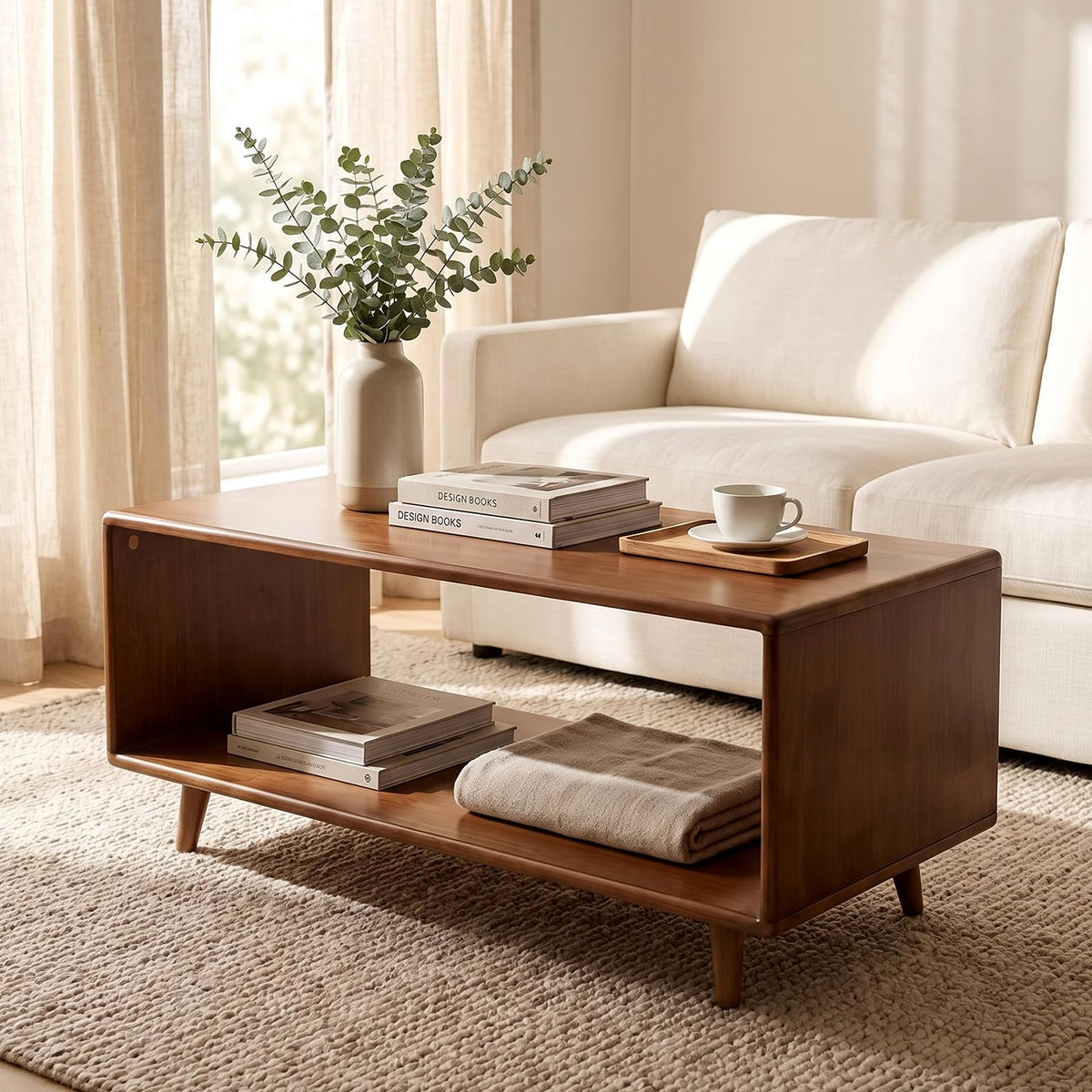 39" Rectangular Solid Wood Coffee Table N37721