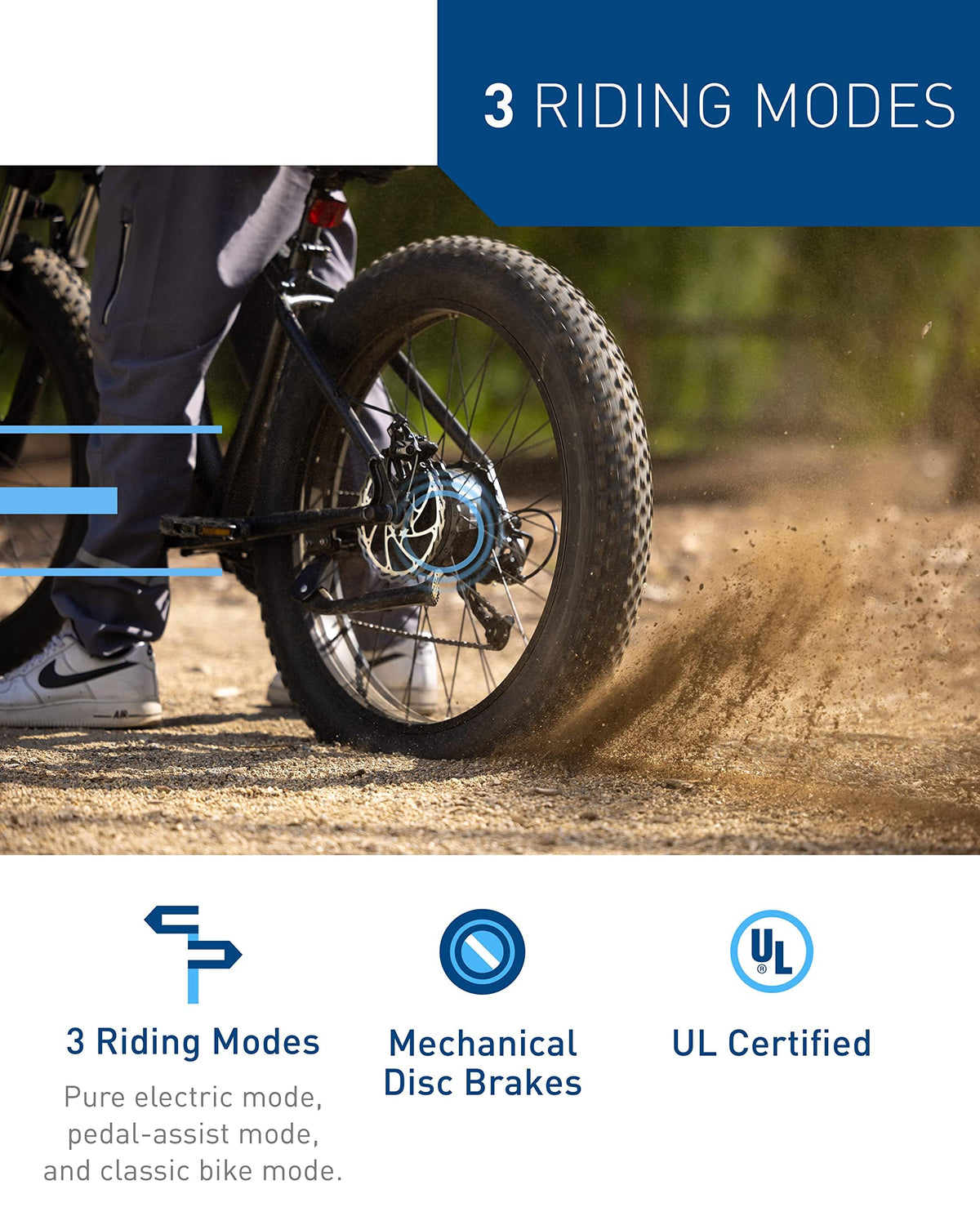 1000W 28MPH 62.1Miles 48V 13Ah Fat Tire Electric Bike R2944