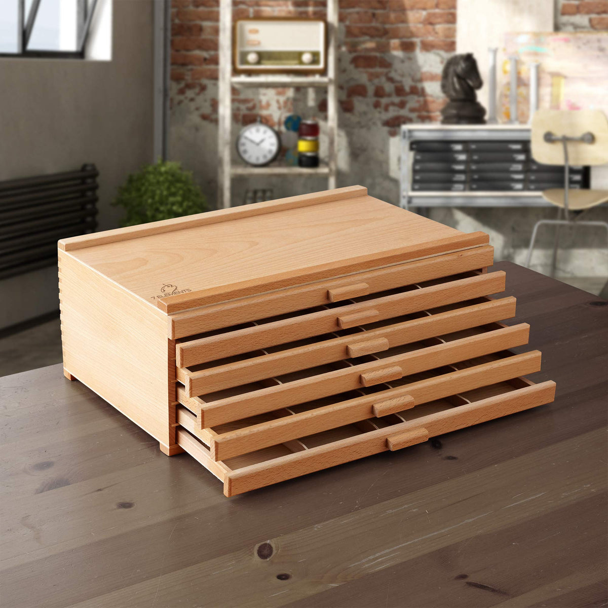 6 Drawer Wooden Artist Storage Box C85260