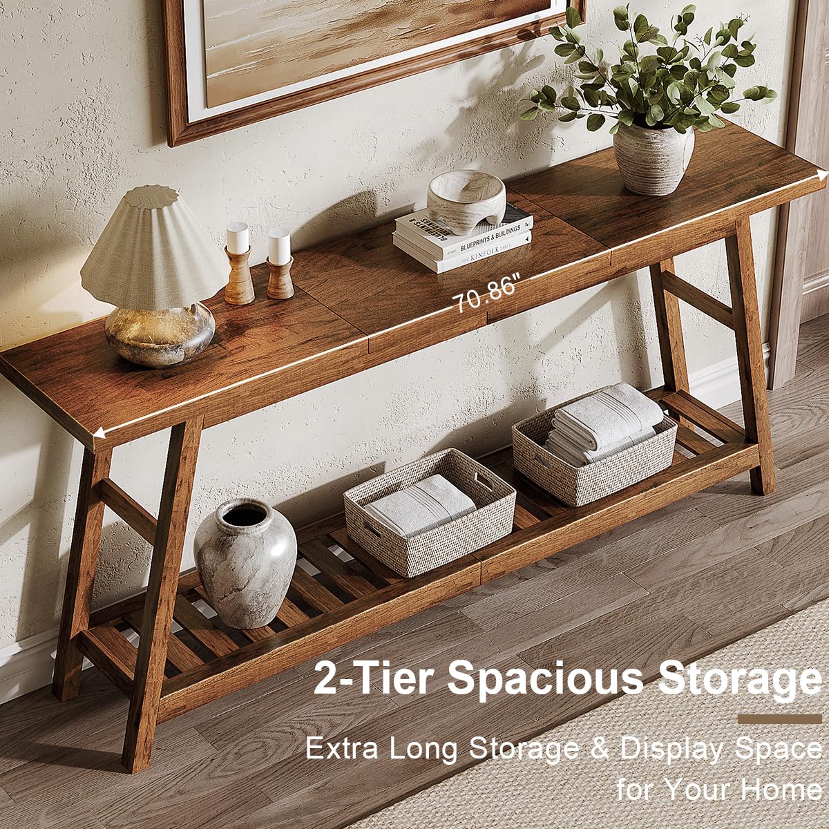 70.9 Inch 2-Tier Console Table J892935