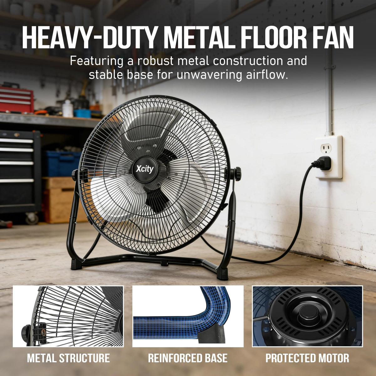 18 Inch Metal Floor & Box Fan P617802