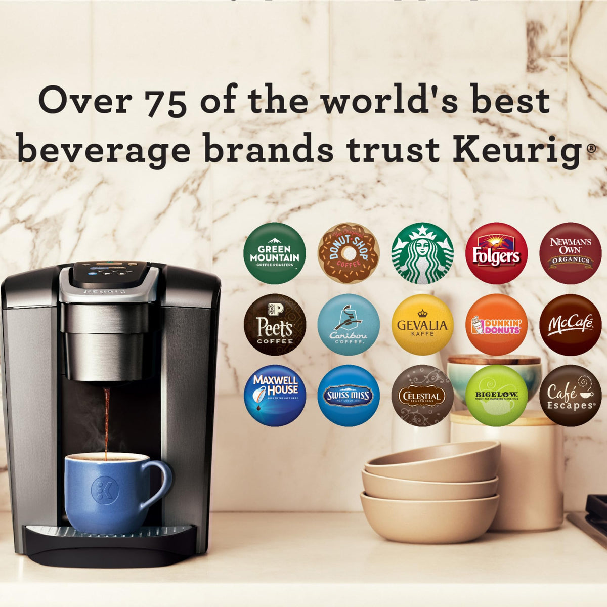 Single Serve K-Cup Pod Coffee Maker, 8 to 12oz Brew Size, Programmable D57915