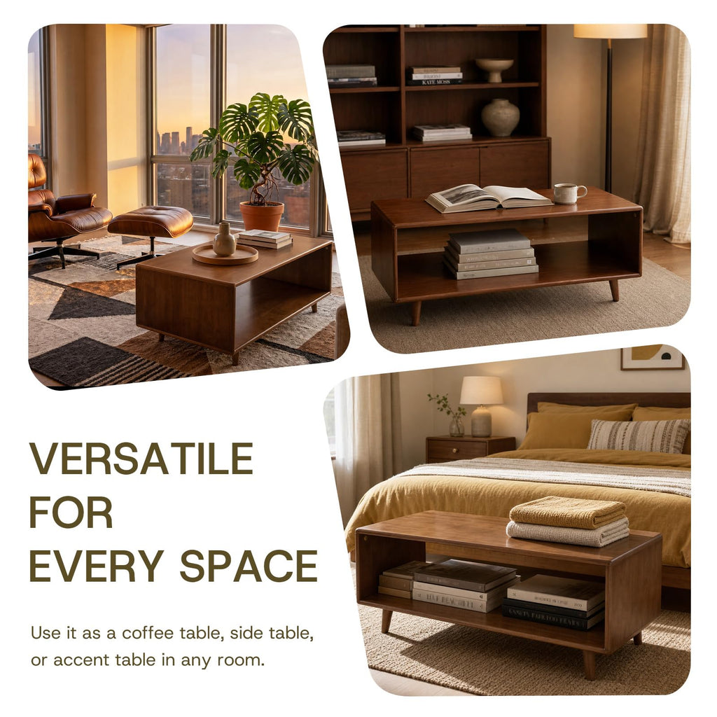 39" Rectangular Solid Wood Coffee Table N37721