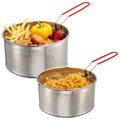 Set of 2 Stainless Steel Pasta Strainers with Removable Handle E7267