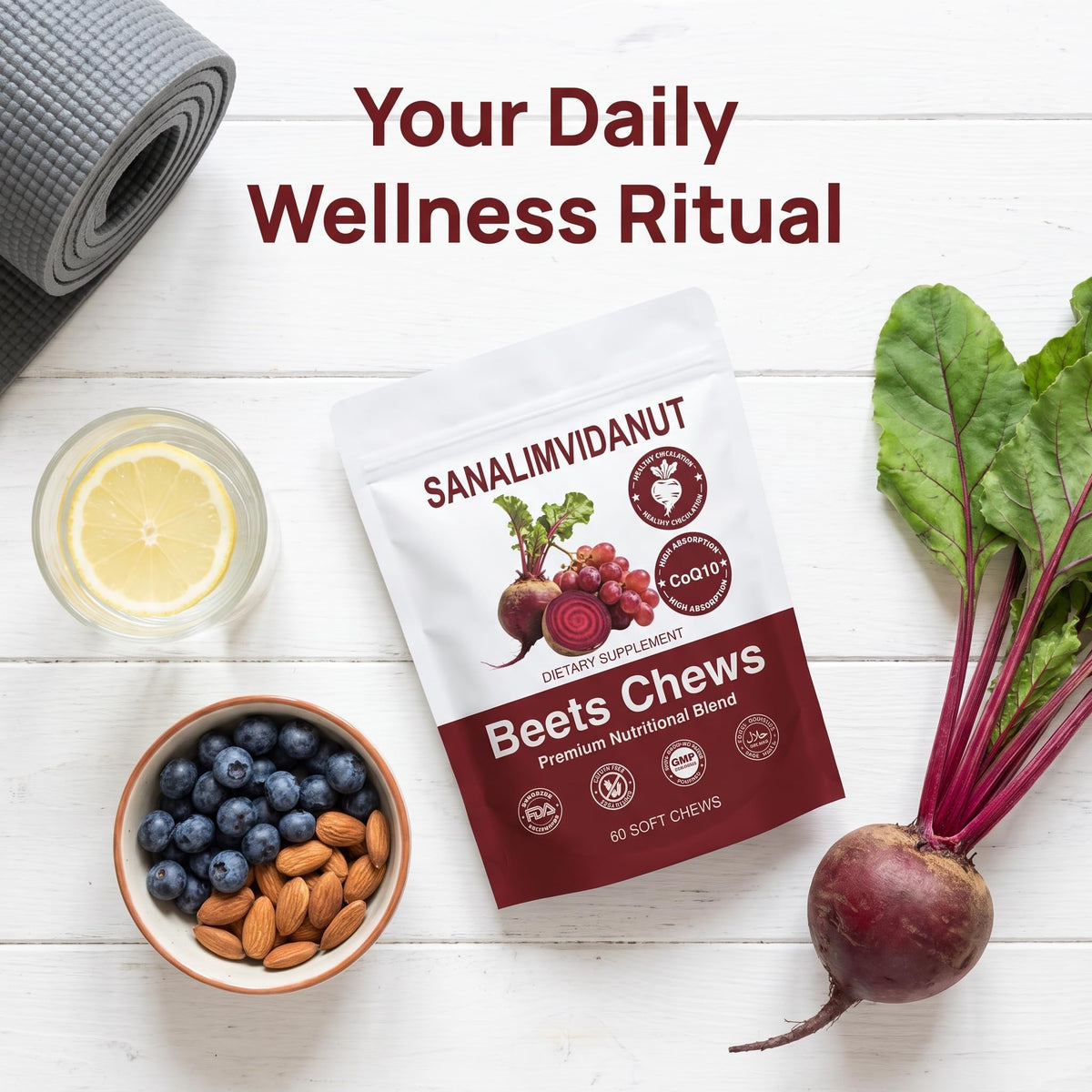 Beet Root Chews 500mg 60 Chews C605894