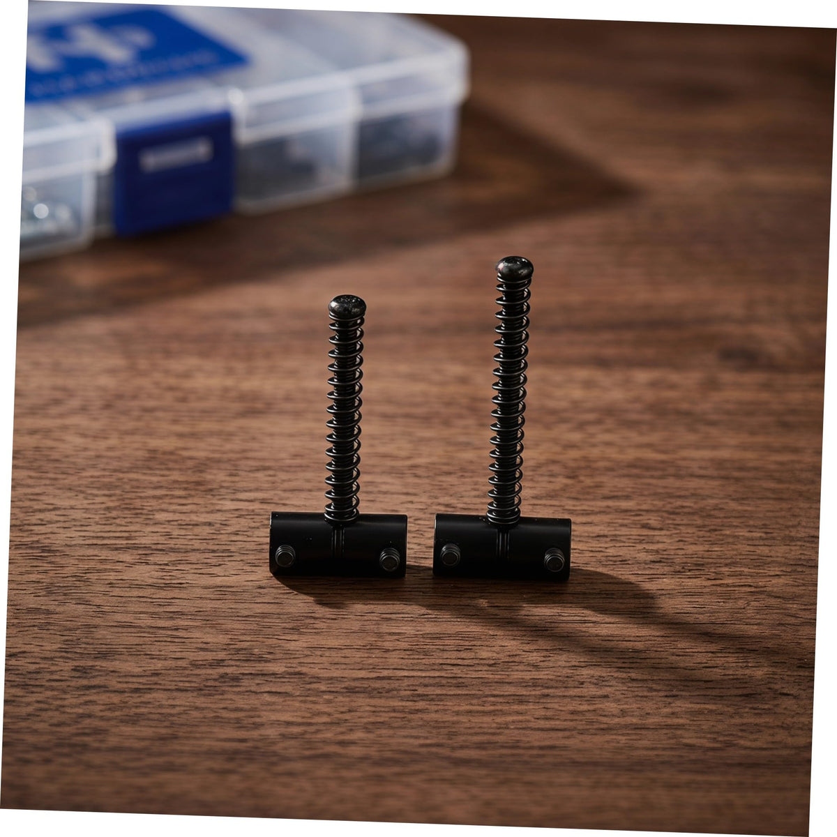 Metal Bass Guitar Bridge Saddles, 4-string, 2 Sets Black Y91870