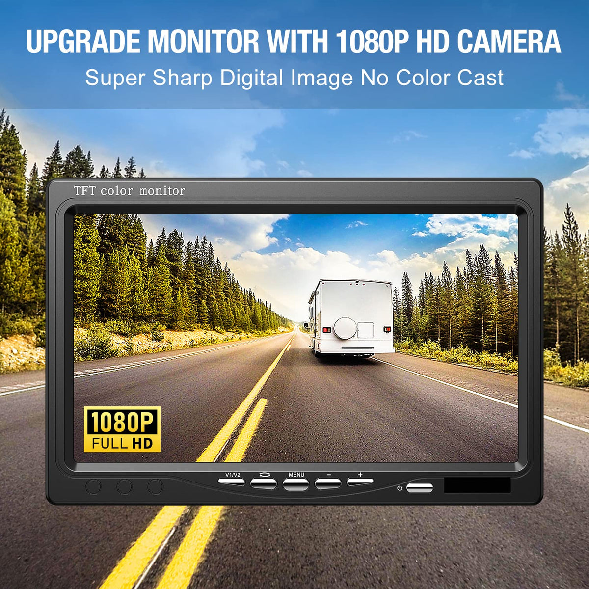 Wired RV Backup Camera with 7" 1080P IPS Monitor U28964