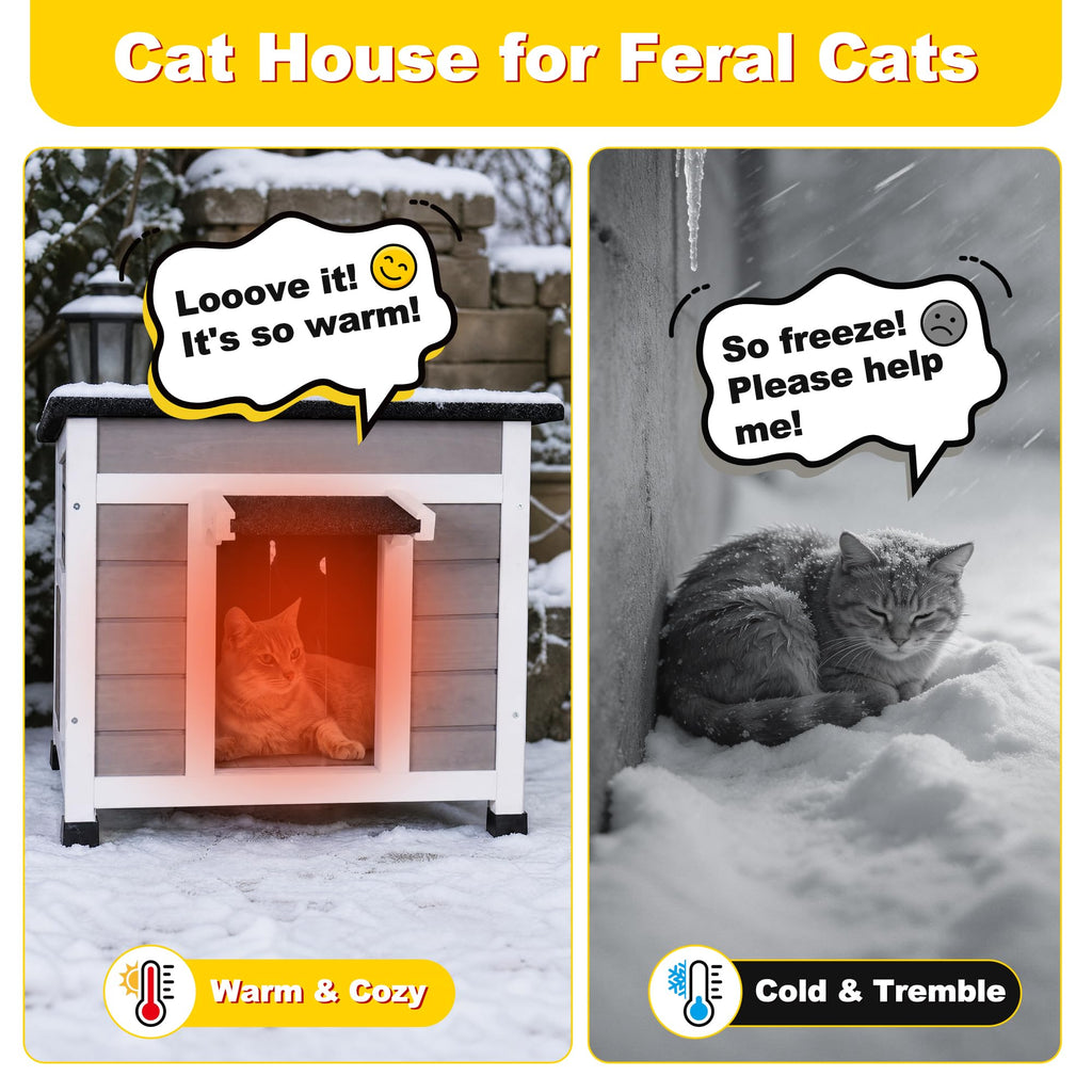 Insulated Outdoor Cat House T903