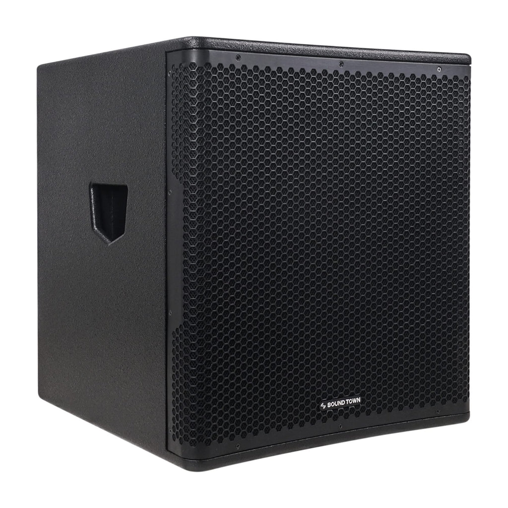 18" 1600W Powered PA/DJ Subwoofer with Class-D Amplifier, Birch Plywood, Black F221