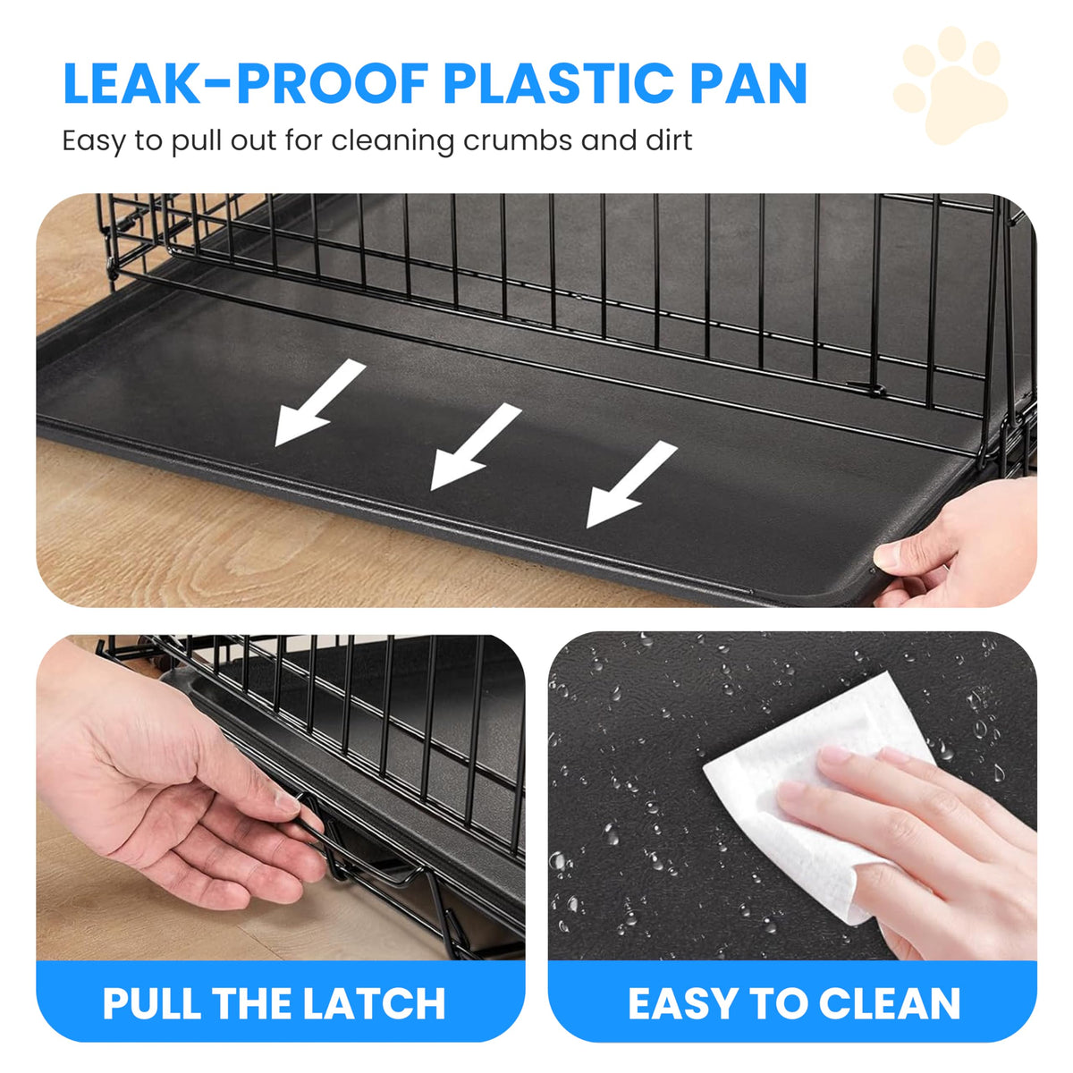 48-Inch Folding Metal Wire Dog Crate with Divider W410564