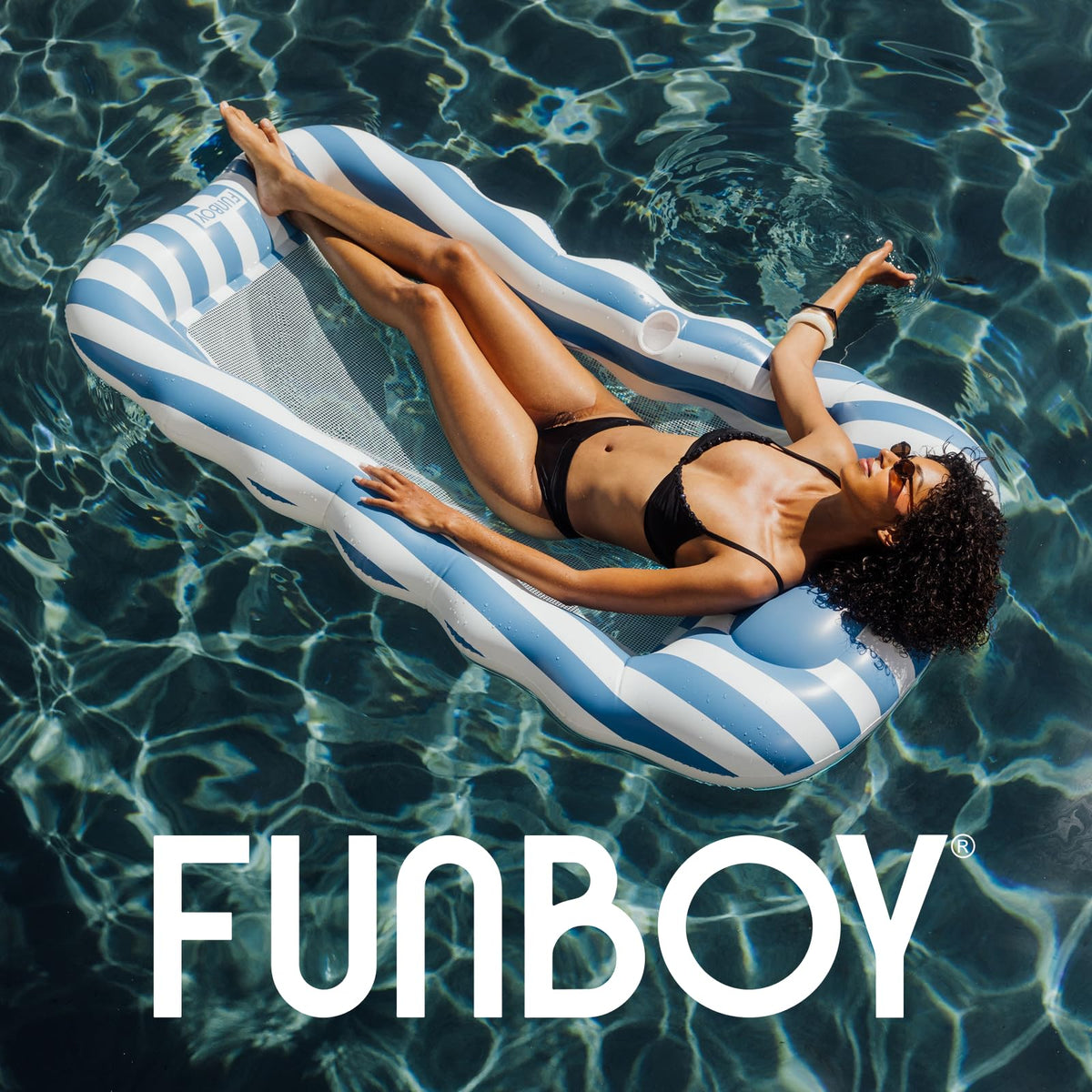 Striped Mesh Pool Lounger Q1157
