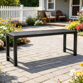 46" Black Metal Backless Outdoor Bench O1101