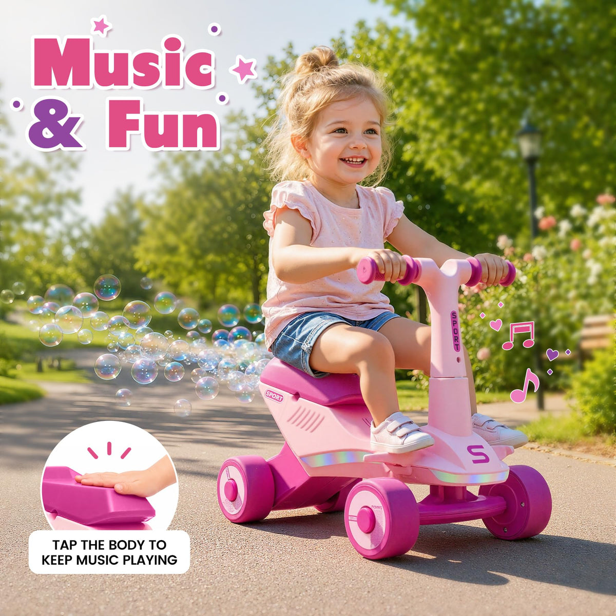 Electric Baby Balance Bike with Bubble Machine K612712
