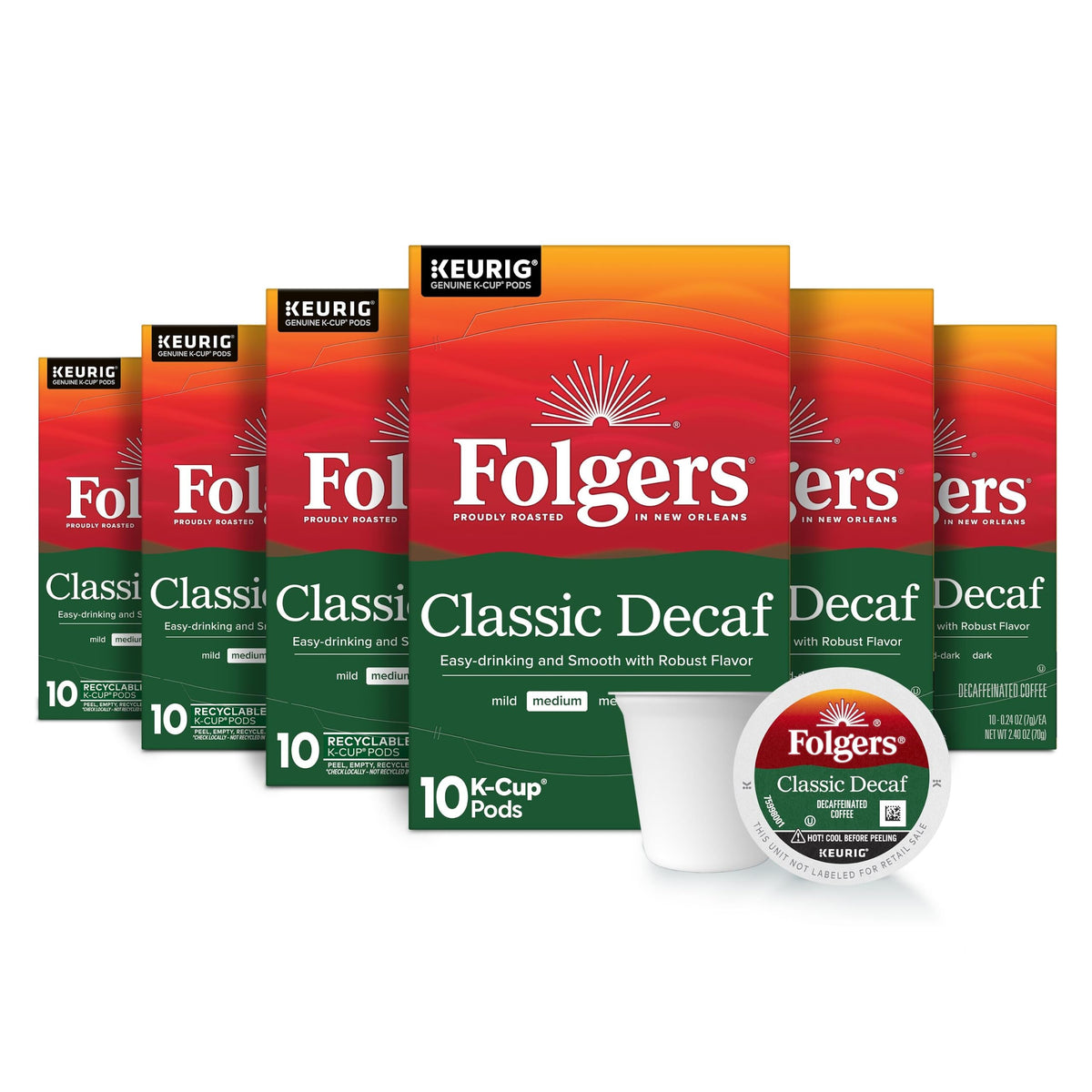 Medium Roast Decaf Coffee K-Cup Pods 60 Count P804