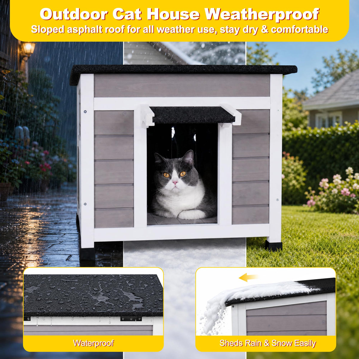 Insulated Outdoor Cat House T903