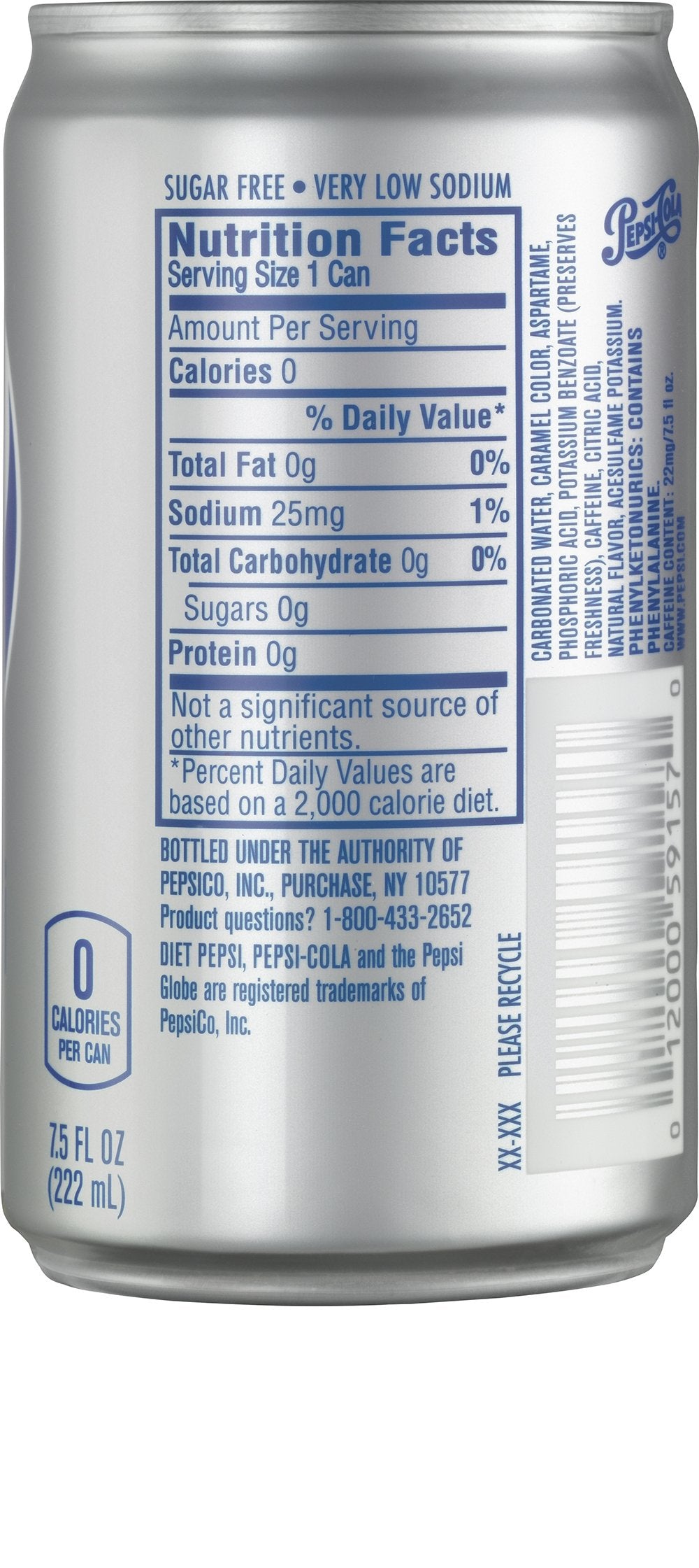Diet Pepsi 7.5 Fl Oz Mini Cans 24 Pack D91399