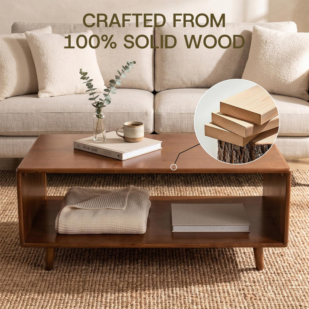 39" Rectangular Solid Wood Coffee Table N37721