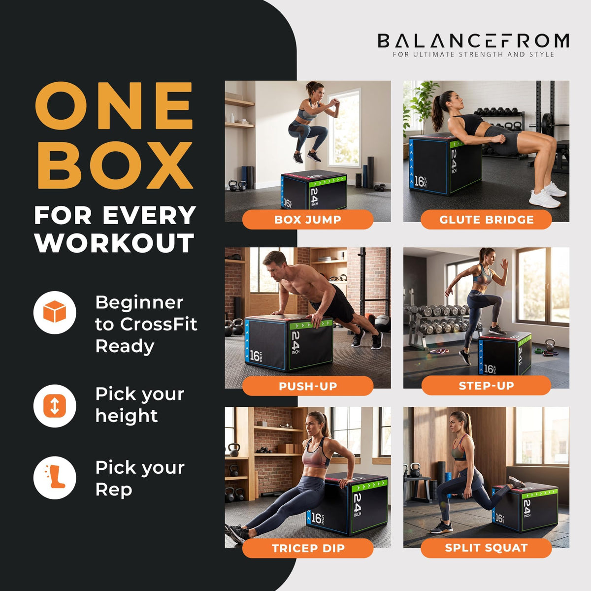 3-in-1 Foam Plyometric Jump Box O8624
