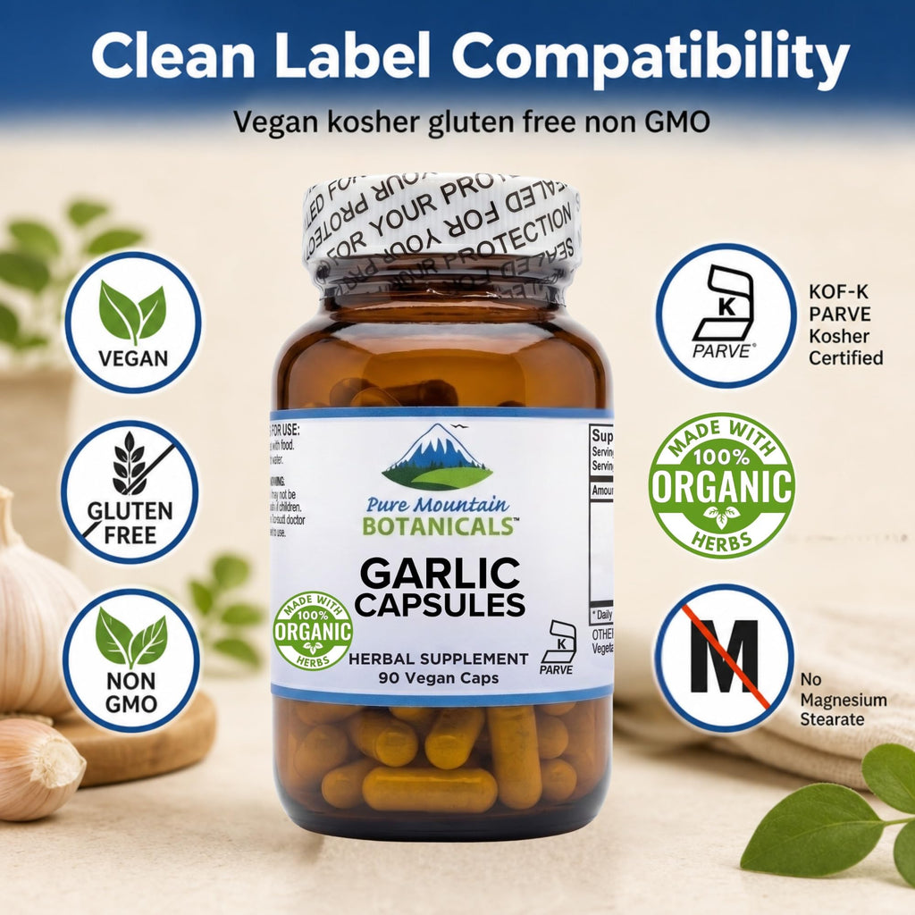 Garlic Capsules 500mg 90 Veggie Capsules K72187
