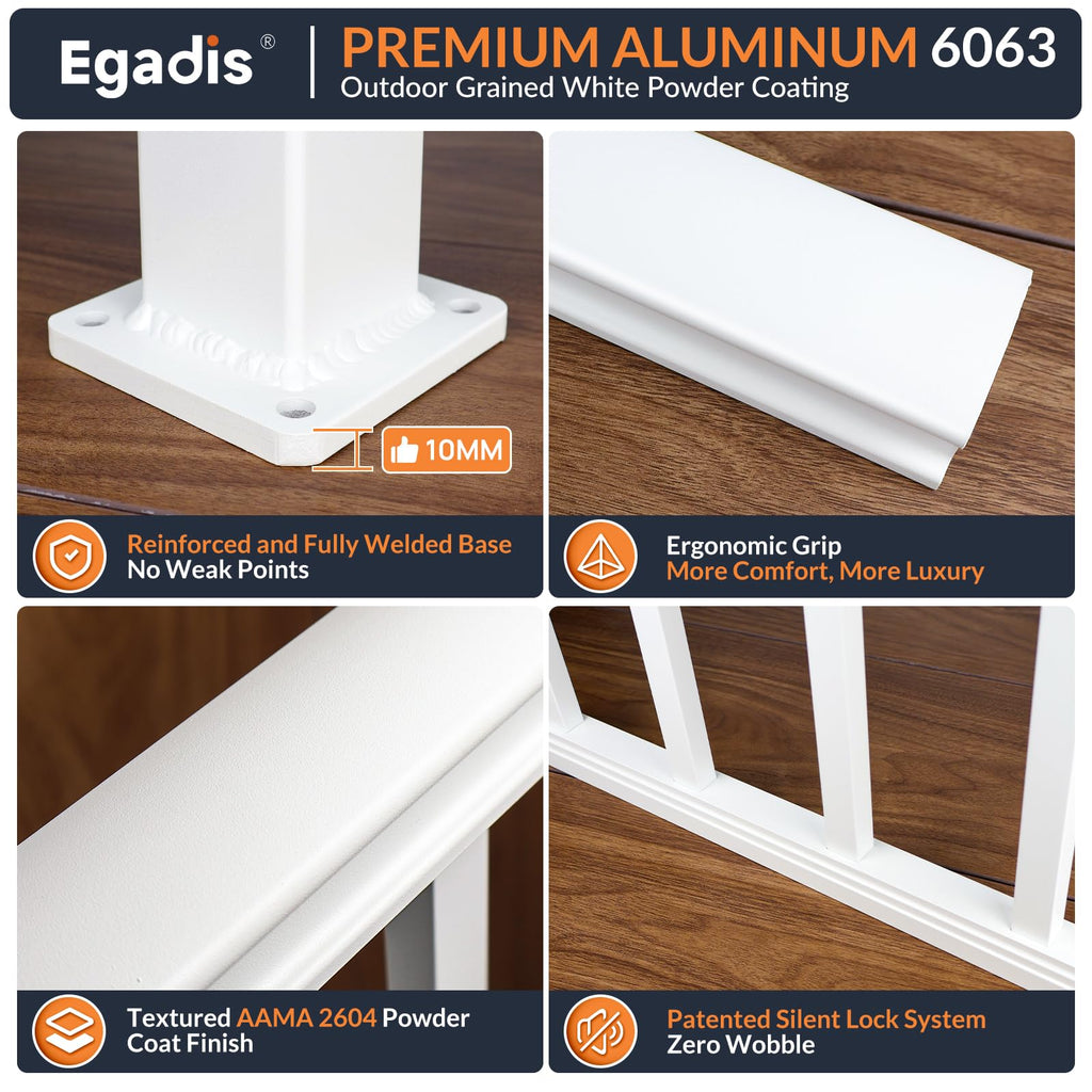 White Modular Stair Railing Kit Z22527