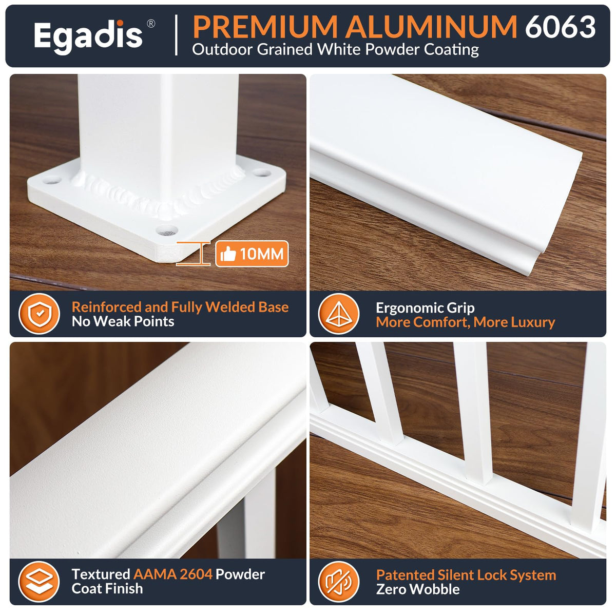 White Modular Stair Railing Kit Z22527