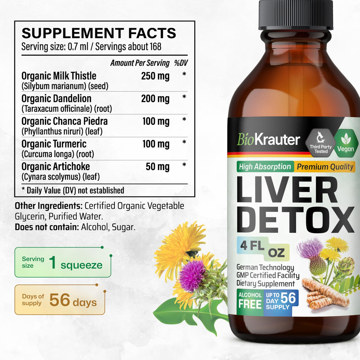 Liver Support 60 Gummies & Liver Detox Tincture 4 Fl. Oz. N753305