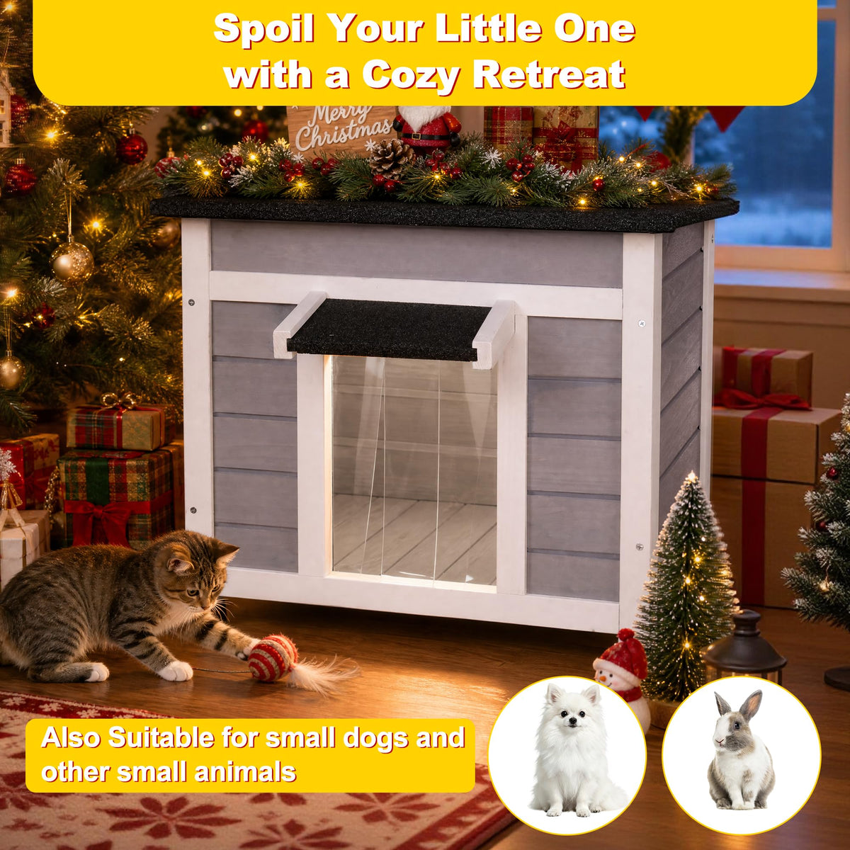 Insulated Outdoor Cat House T903