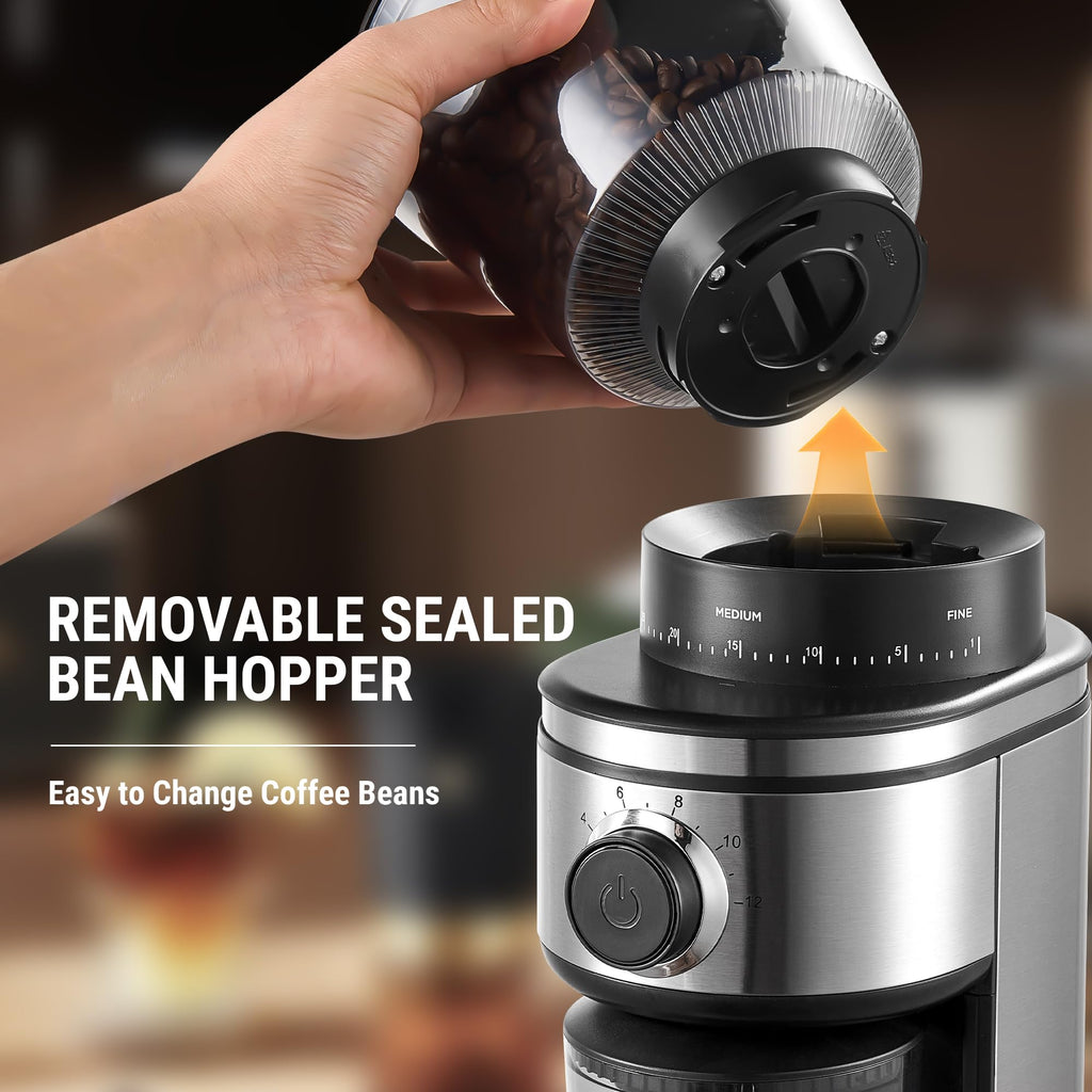 Electric Conical Burr Coffee Grinder with 30 Grind Settings Q7091
