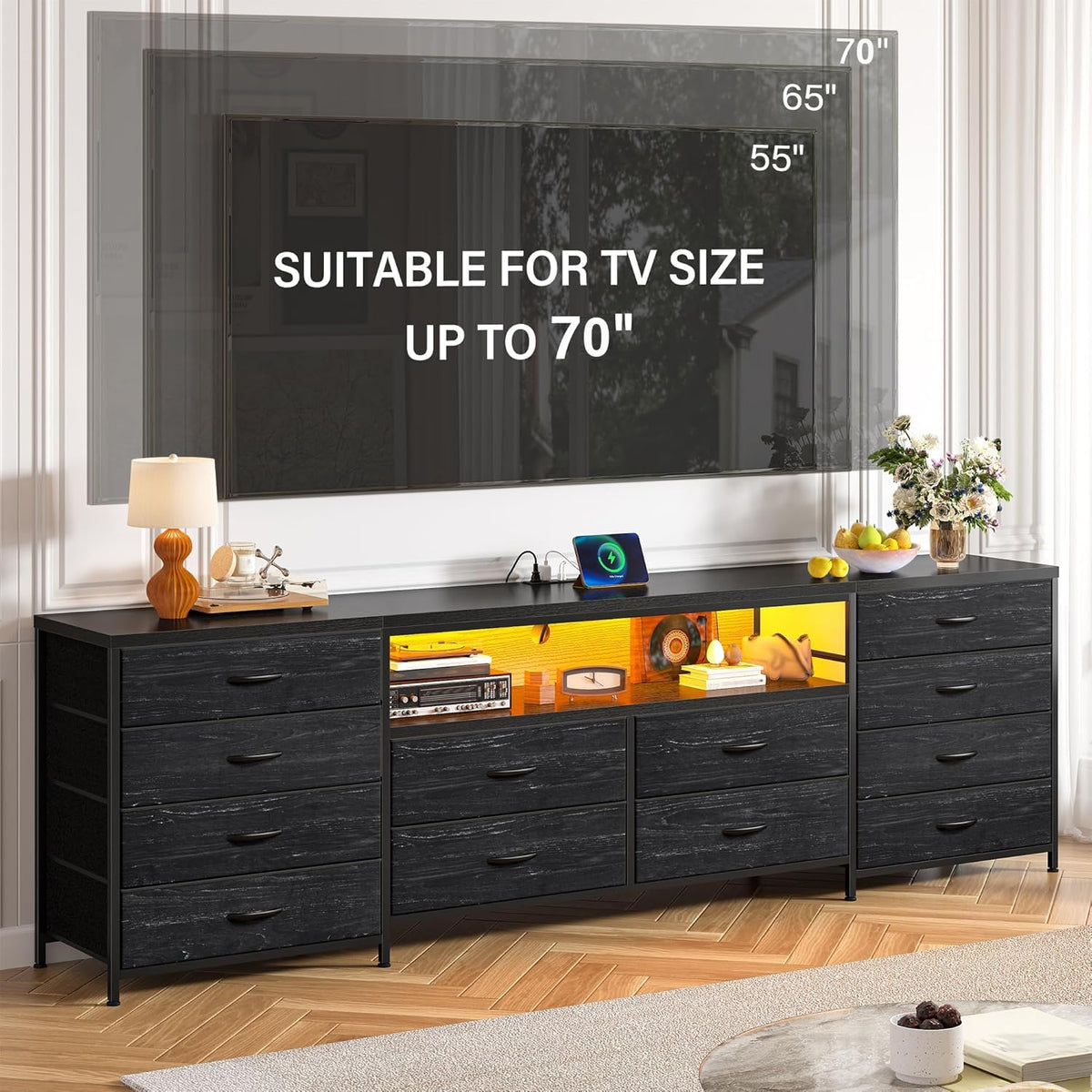 12 Drawers Dresser TV Stand A9573