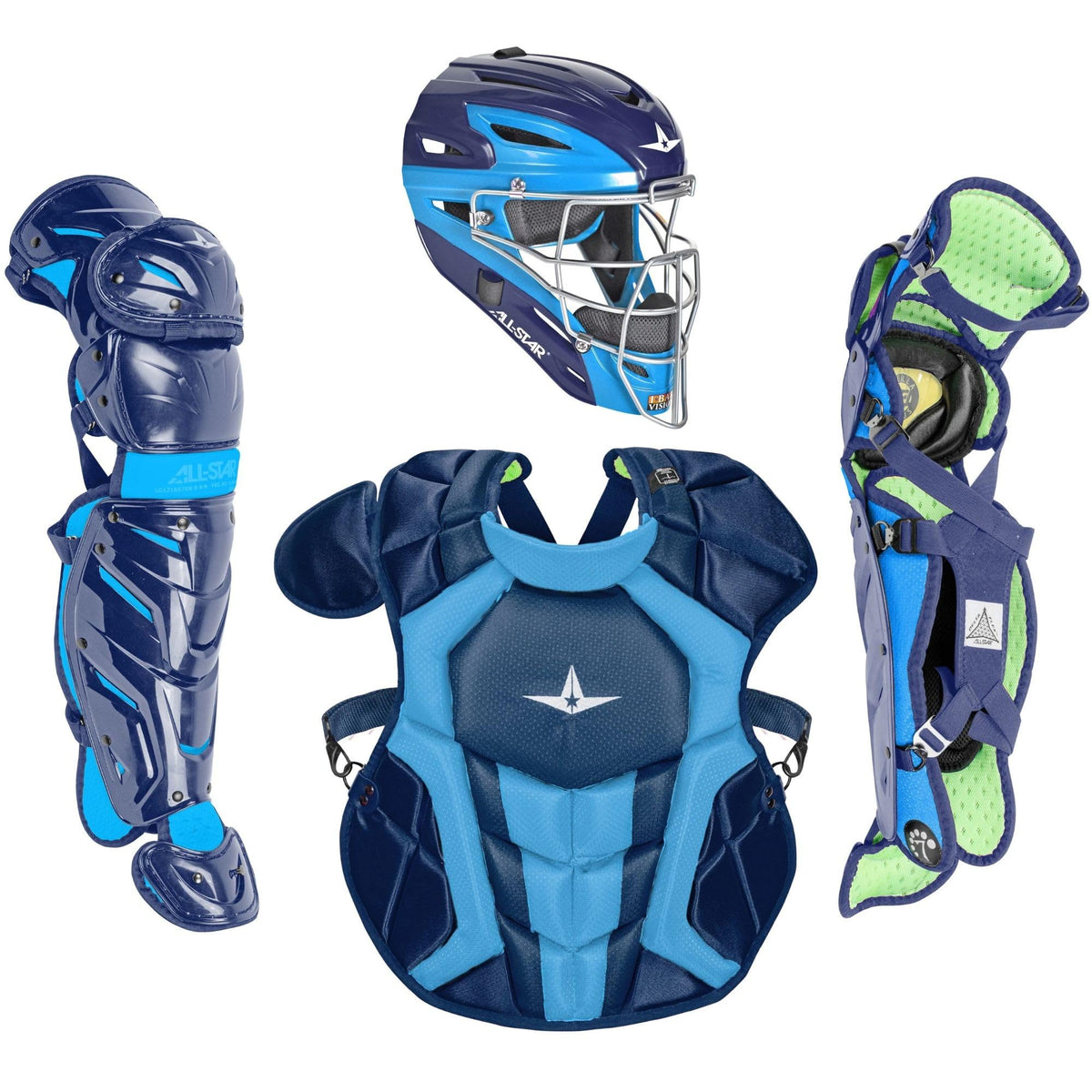 Baseball Catching Equipment Kit with Helmet, Chest Protector, Leg Guards P8758