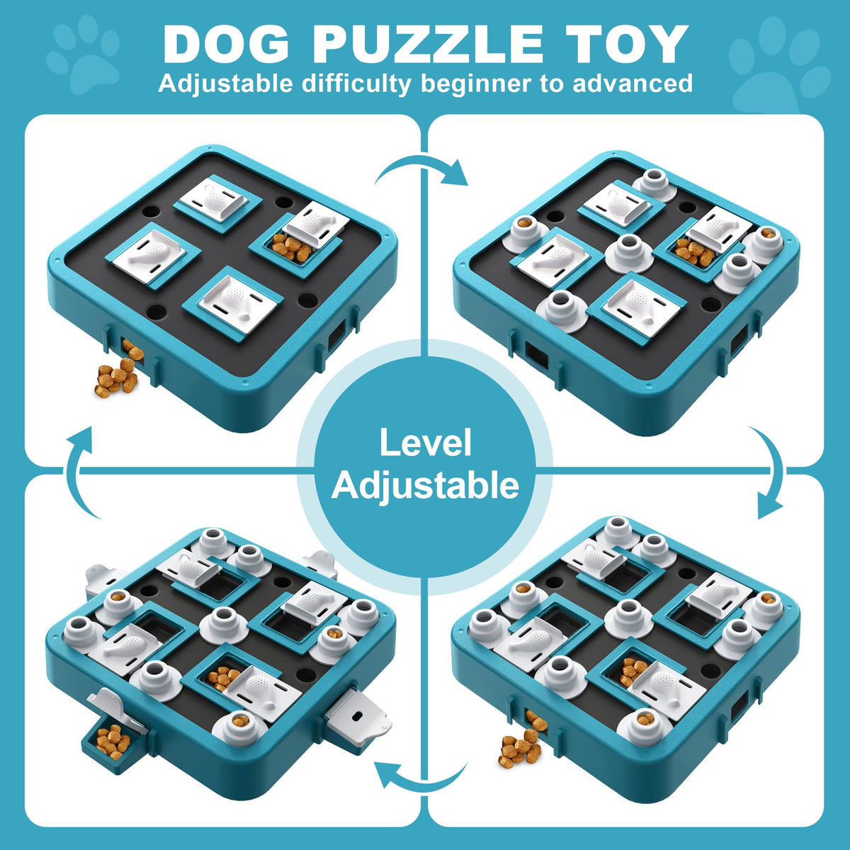 Dog Puzzle Toy Large Size Adjustable Levels Food Treat Game G390