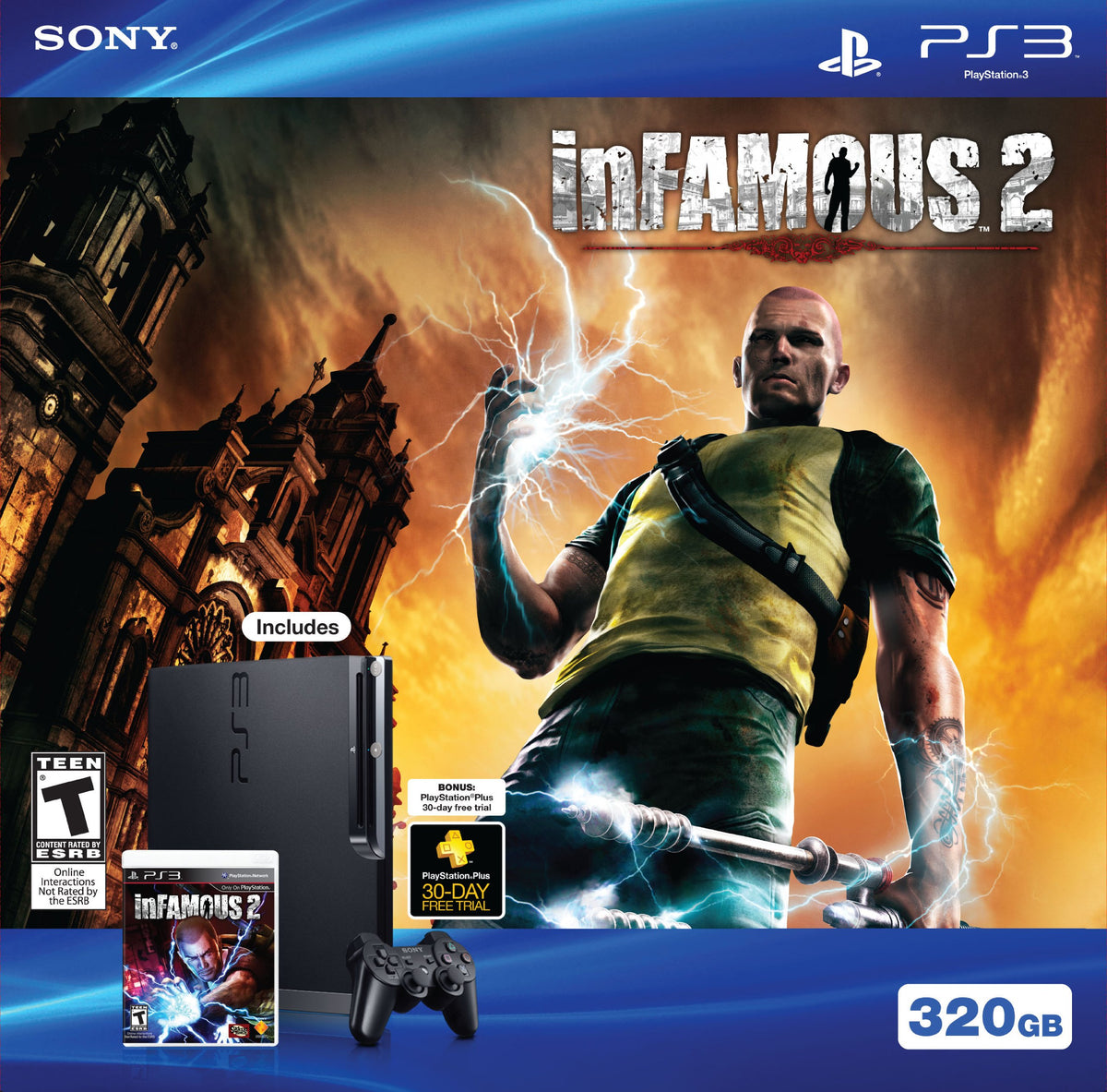 PlayStation 3 320gb Console Bundle W9608