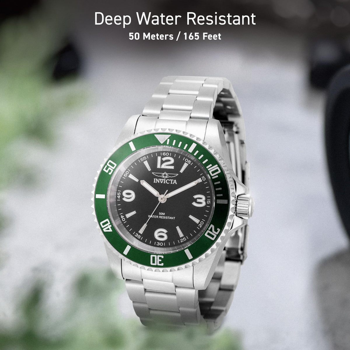 40mm Stainless Steel Black Dial Quartz E601845