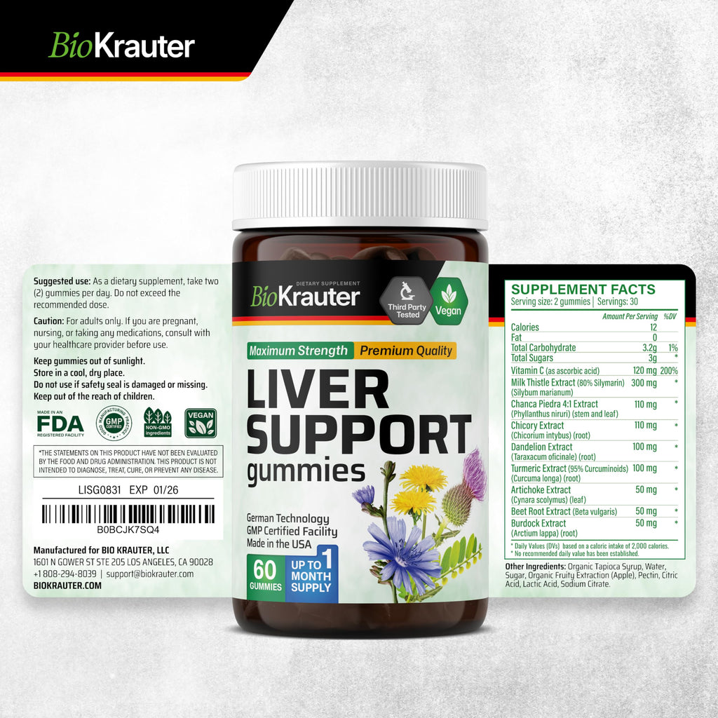 Liver Support 60 Gummies & Liver Detox Tincture 4 Fl. Oz. N753305