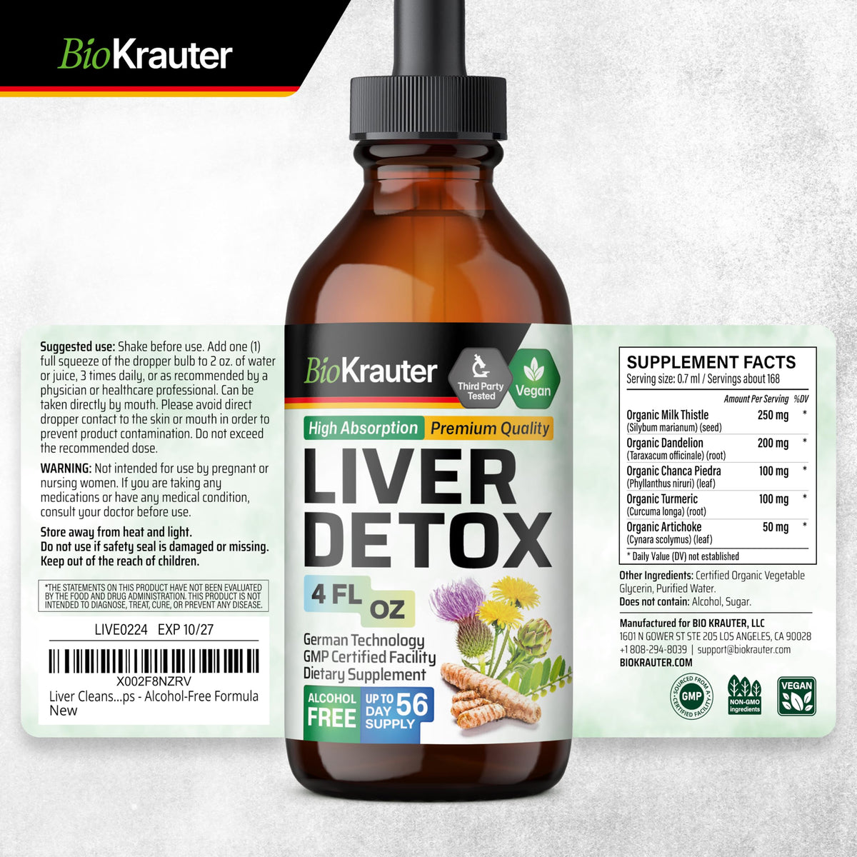 Liver Support 60 Gummies & Liver Detox Tincture 4 Fl. Oz. N753305