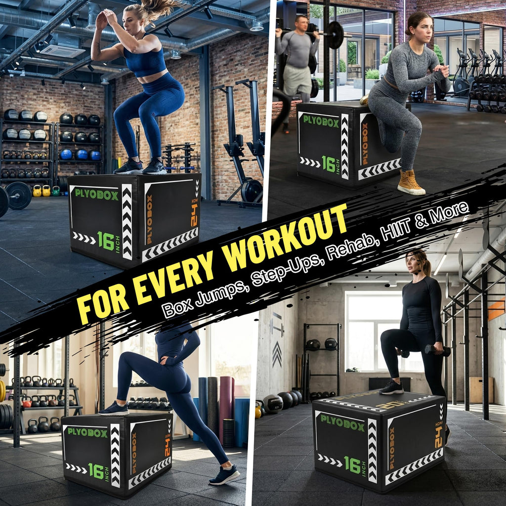 3-in-1 Foam Plyometric Jump Box L671