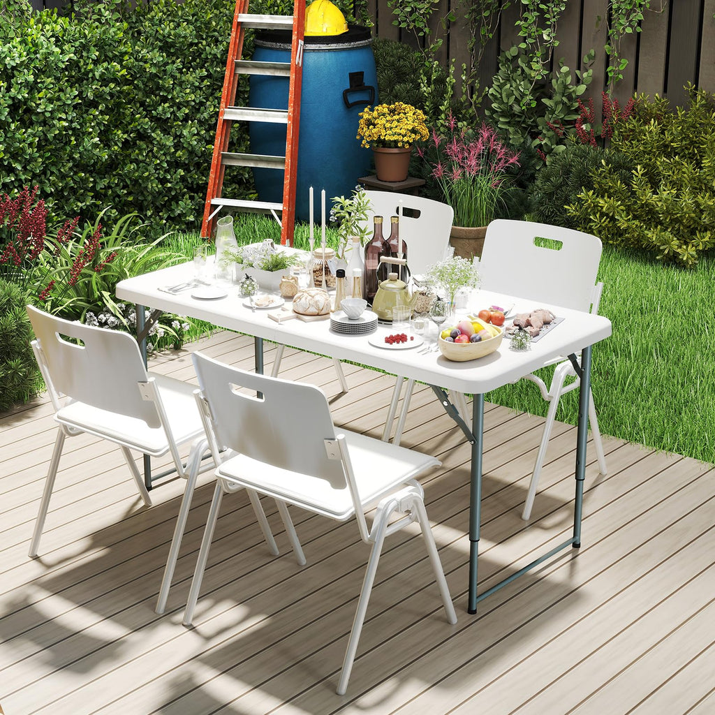 4 Foot Portable Heavy Duty Plastic Folding Table T232