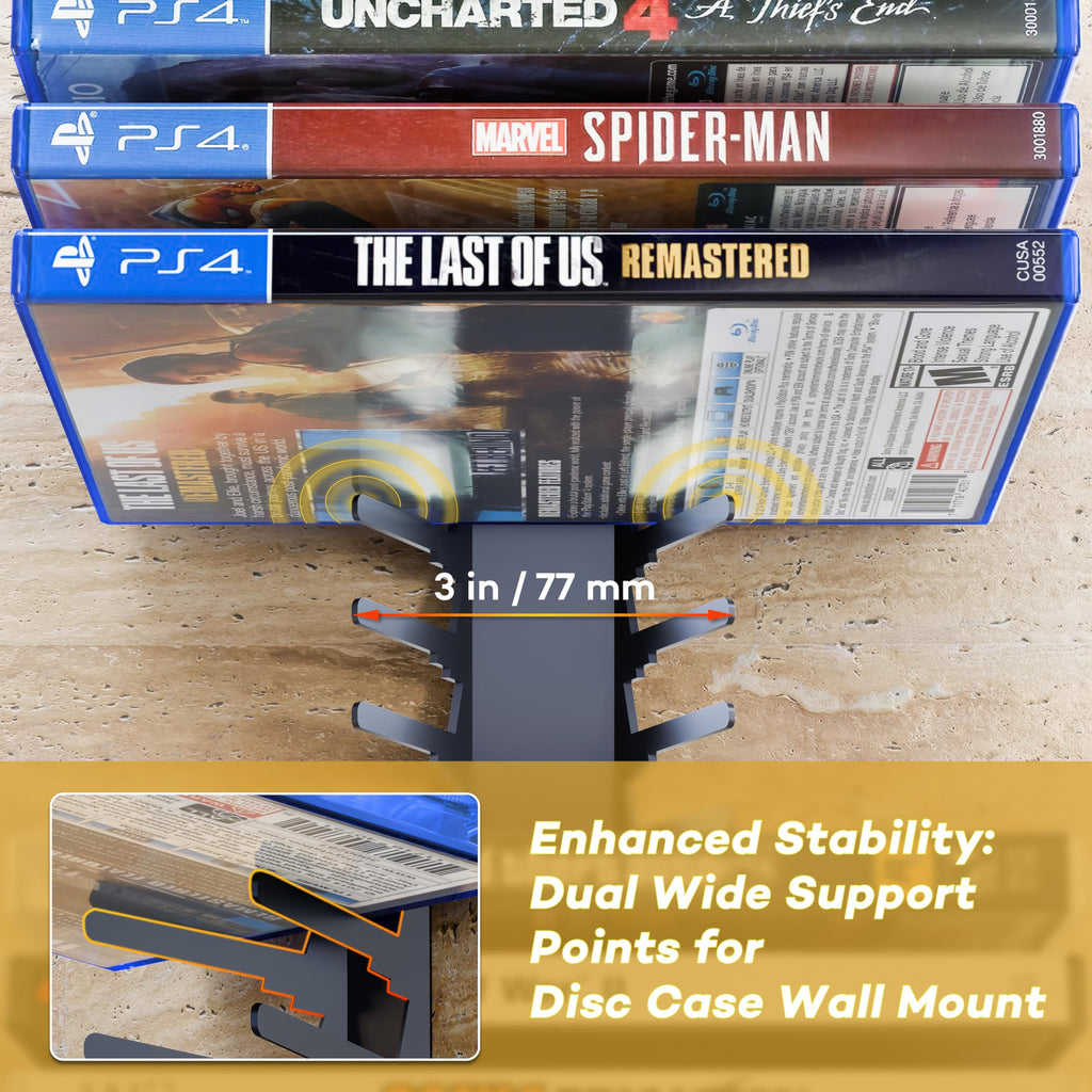 Metal Wall Mounted Video Game Storage Shelves 4-Pack U539