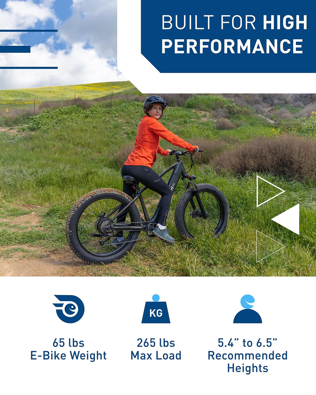 1000W 28MPH 62.1Miles 48V 13Ah Fat Tire Electric Bike R2944